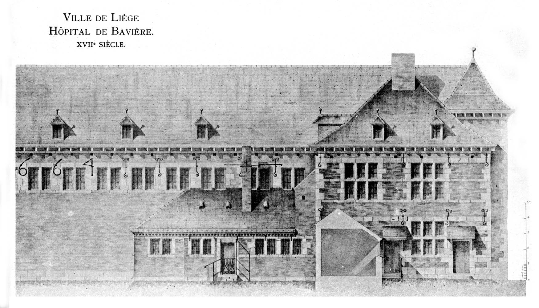 Ancien Hopital de Bavière à Liège - Façade 3