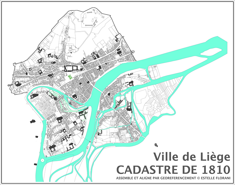 Cadastre de la ville de Liège en 1810 - Estelle Florani