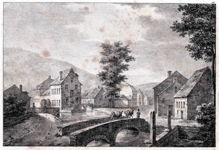 Le village de Chaudfontaine en 1824 - Madou