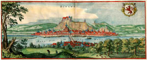 Vue de Dinant - 1649 Milheuser Blaeu