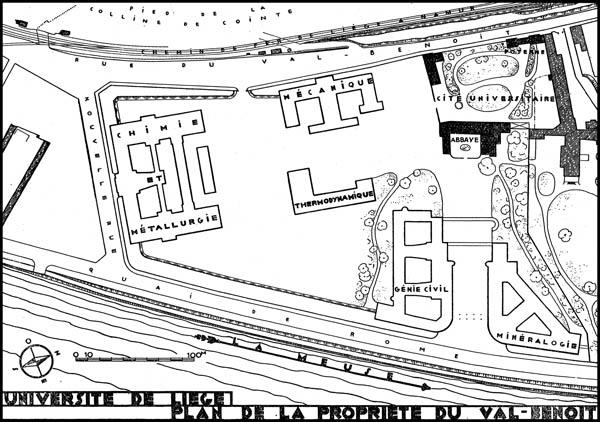 ULG Val Benoit - Projet d'implantation de la faculté technique en 1930