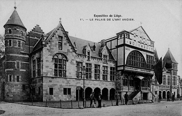 Liege Expo 1905 - Palais de l'Art Ancien avec la reproduction de la Violette en son centre
