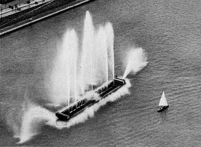Liege Expo 1939 - Liege Expo 1939 - Variété des Jets d'eaux par grands vents