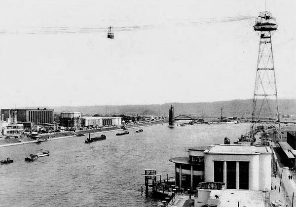 Liege Expo 1939 - Traversée de la Meuse du Téléfrique