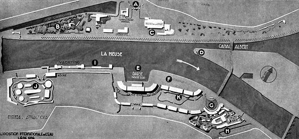LIEGE EXPO 1939 - Plan général