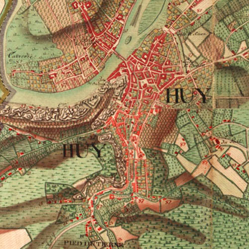 Plans de la ville de Huy - 1777 Ferraris