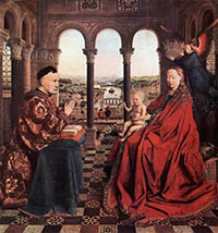 1435 Jan van Eyck - La Vierge et le chancelier Rolin