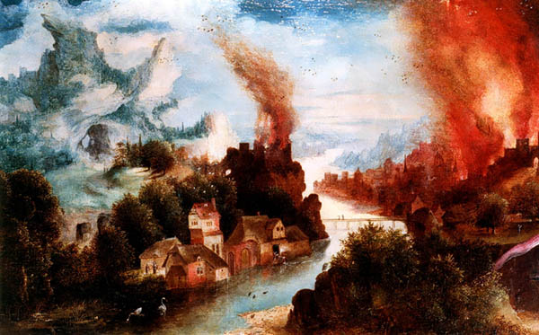 1526 - Herri met de Bles - Incendie de Sodome et Gomorrhe