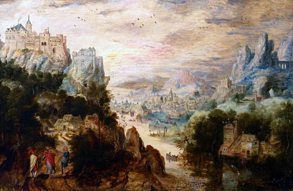 1533 - Herri met de Bles - Le Christ et les témoins d'Emmaus