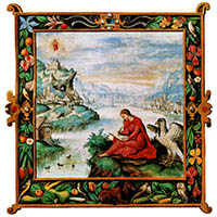 1565 Thomas Puteanus - Saint Jean à Patmos rédigeant l'Apocalypse