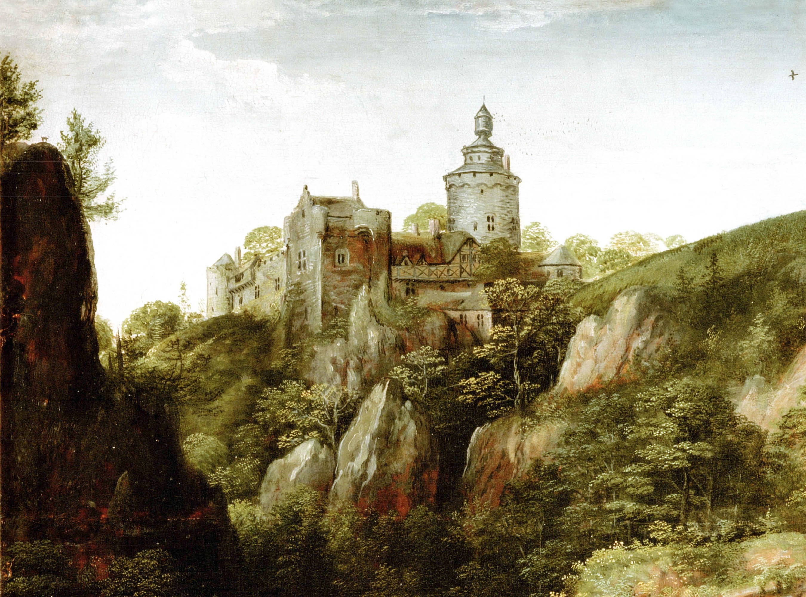 DETAIL Lucas van Valckenborch - 1580 La Meuse industrielle