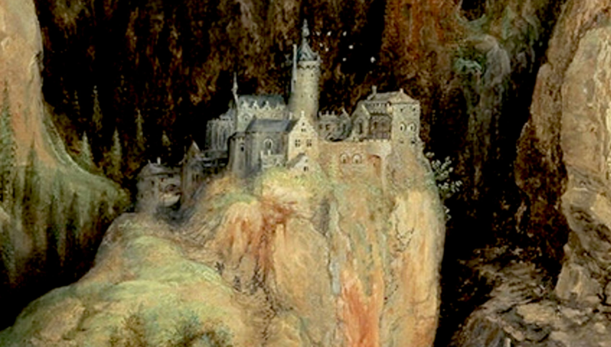 DETAIL INVERSE Lucas van Valckenborch - 1584 - Paysage de montagne avec bandits