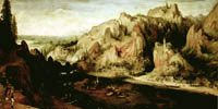ND Lucas van Valckenborch - Paysage de montagne avec alunière à Chokier