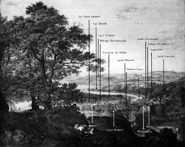 Planche II - Vue de Liège en 1567 - Lucas van Valckenborch