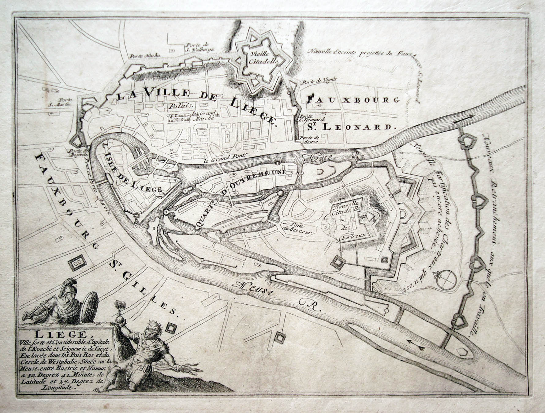 Plan de Liège 1695 de Fer