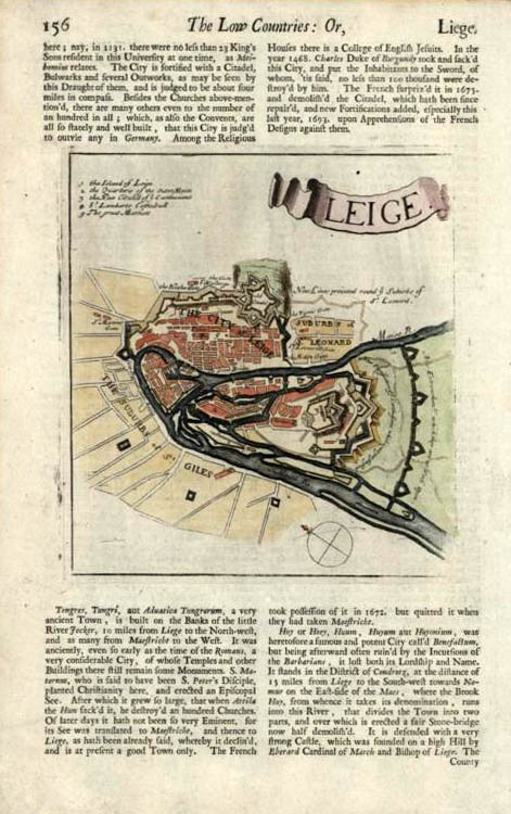 Plan de Liège 1710 Moll