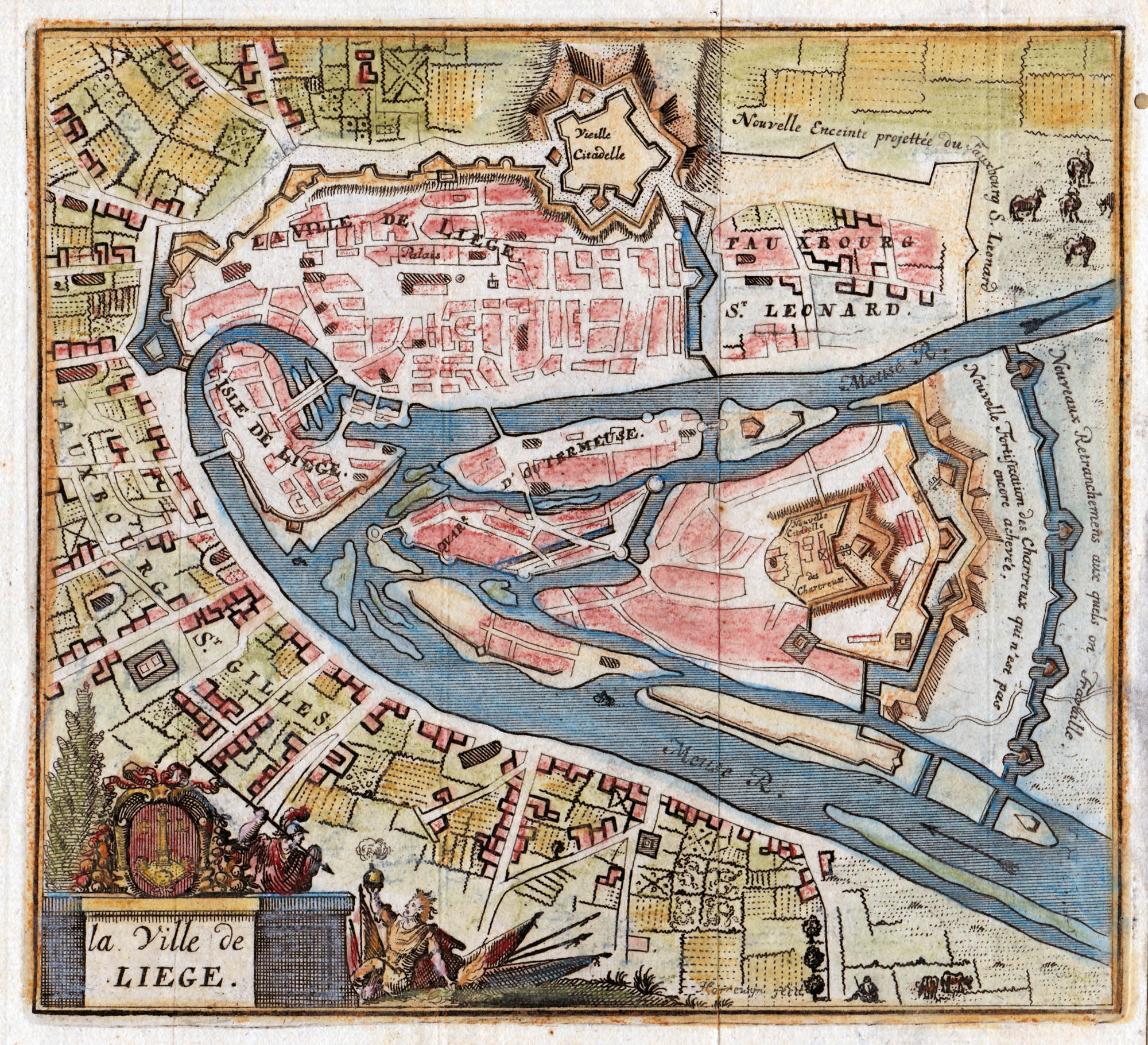 Plan de Liège 1711 Chrystin & Foppens