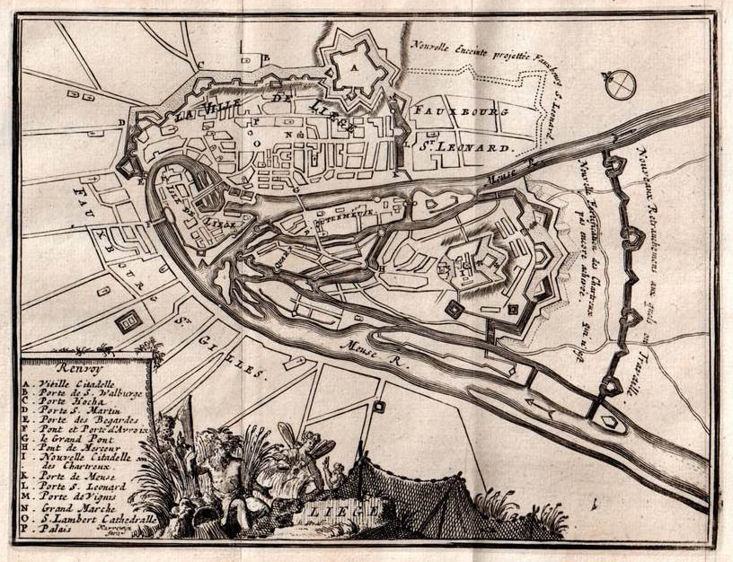 Plan de Liège 1743 Harrewijn