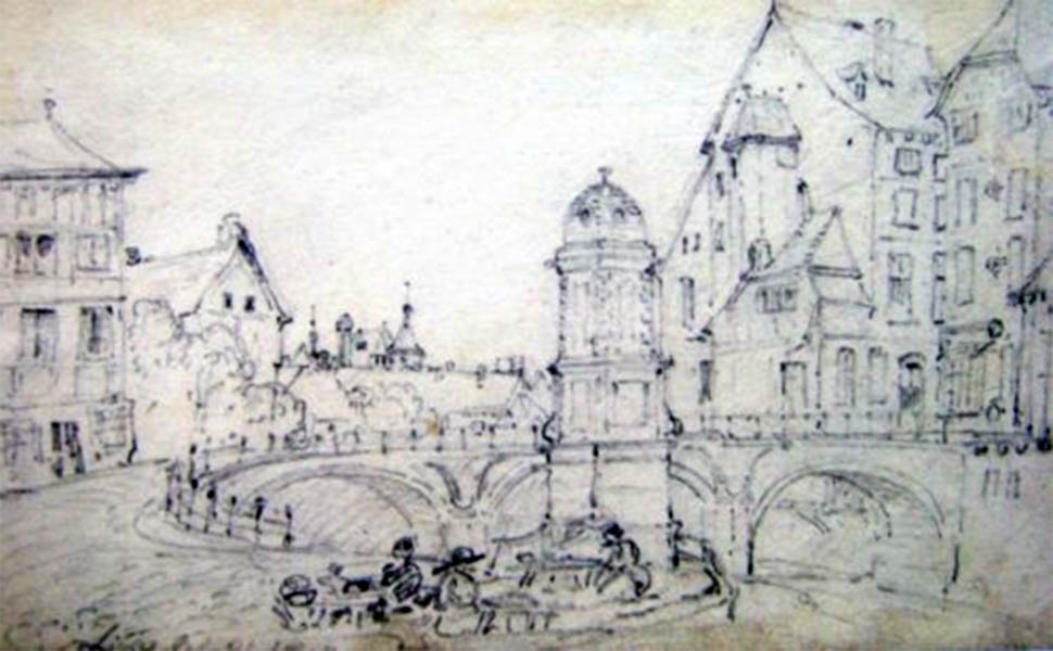 1818 - Georges Arnald - Le pont d'Avroy