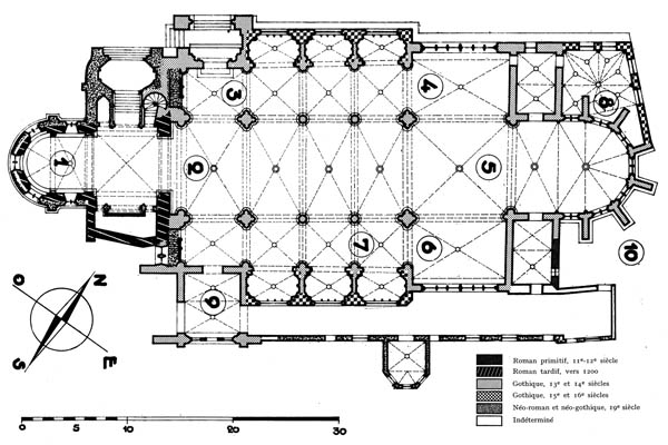 Plan de la collégiale Sainte Croix à Liège - A DELHAES et C BREVERS