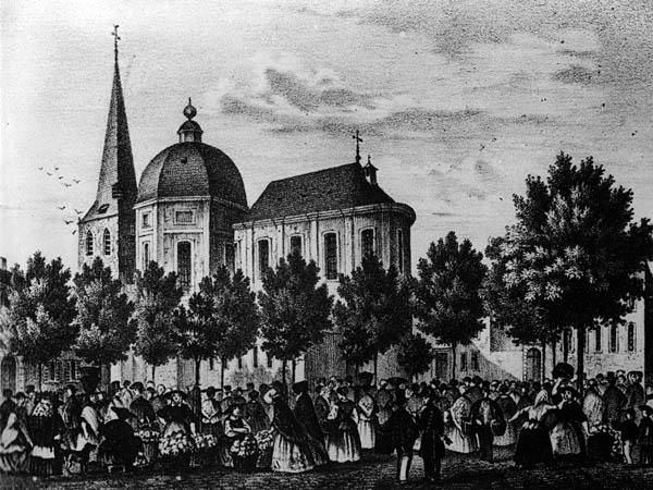 1852 - Collégiale St-Jean par Bindels-Huck dans Collection des édifices religieux de la ville de Liège