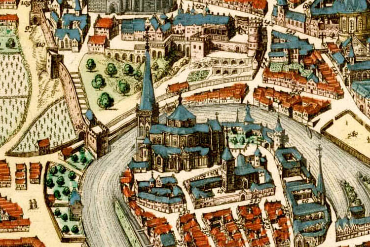 1649 Milheuser / Blaeu - Collégiale St Jean