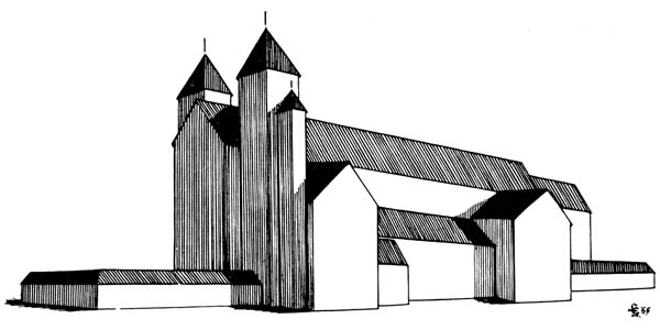 Fig24-EssaiReconstitution de l'édifice noterien sans les tours orientales éventuelles