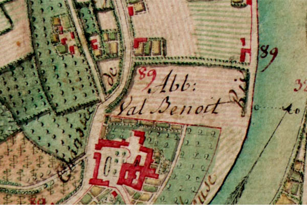 1777 Extrait de la Carte de Ferraris - Val Benoit